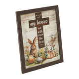 Bunny Hop Joshua 24:15 Cross Wall Sign