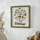 Bunny Hop Blessings Bunny & Wreath Wall Sign