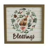 Bunny Hop Blessings Bunny & Wreath Wall Sign