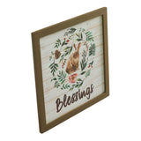 Bunny Hop Blessings Bunny & Wreath Wall Sign