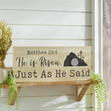 Celebrate Grace He Is Risen Just As He Said Wall Sign