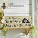 Celebrate Grace He Is Risen Just As He Said Wall Sign