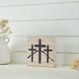 Celebrate Grace 3 Crosses Block Sign