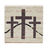 Celebrate Grace 3 Crosses Block Sign