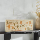 Spring In Bloom Love Grows Here w/ Daisies Wall Sign