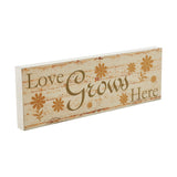 Spring In Bloom Love Grows Here w/ Daisies Wall Sign