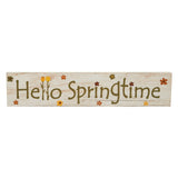 Spring In Bloom Hello Springtime w/ Flowers Wall Sign