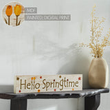 Spring In Bloom Hello Springtime w/ Flowers Wall Sign