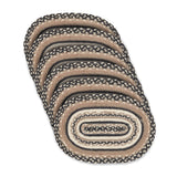 Farmstead Charcoal Braided Placemat - Set of 6