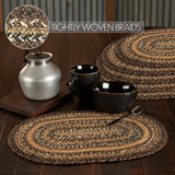 Chestnut Braided Oval Placemats - Set of 6