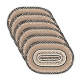 Farmstead Charcoal Braided Placemat - Set of 6