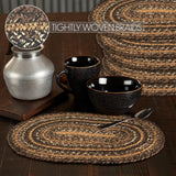 Chestnut Braided Oval Placemats - Set of 6