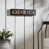 AMERICA Flag and Firecracker Block Sign-Lange General Store