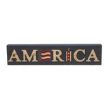 AMERICA Flag and Firecracker Block Sign-Lange General Store