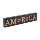 AMERICA Flag and Firecracker Block Sign-Lange General Store