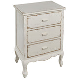 Accent Table Distressed White-Lange General Store