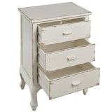 Accent Table Distressed White-Lange General Store