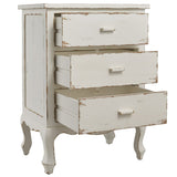 Accent Table Distressed White-Lange General Store