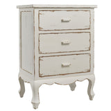 Accent Table Distressed White-Lange General Store