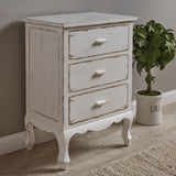 Accent Table Distressed White-Lange General Store