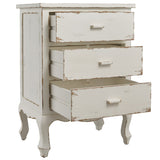 Accent Table Distressed White-Lange General Store