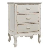 Accent Table Distressed White-Lange General Store
