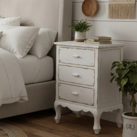 Accent Table Vintage White-Lange General Store