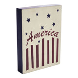 America Stars & Stripes Wooden Block-Lange General Store