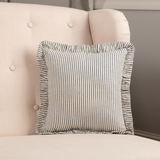 Hatteras Seersucker Blue Ticking Stripe Pillow - 12x12-Lange General Store