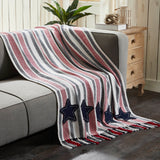 Americana Stars Woven Throw-Lange General Store