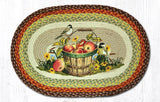 Apple Chickadee Braided Rug-Lange General Store