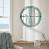 Aqua Blue Ship Window Mirror-Lange General Store