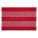 Arendal Red Stripe Fringed Placemat Set of 2-Lange General Store