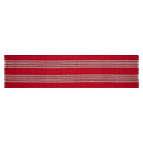 Arendal Red Stripe Fringed Table Runner-Lange General Store