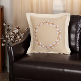 Ashmont Cotton Wreath Pillow-Lange General Store