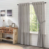 Ashlynn Ticking Stripe Long Panel Curtains-Lange General Store