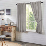 Ashlynn Ticking Stripe Short Panel Curtains-Lange General Store