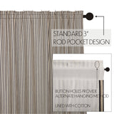Ashlynn Ticking Stripe Shower Curtain-Lange General Store