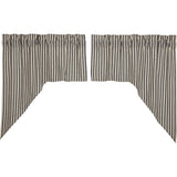 Ashlynn Ticking Stripe Swag Curtains-Lange General Store