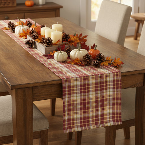 Astrid Plaid Table Runner