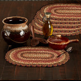 Autumn Blaze Braided Oval Placemat - Set of 6