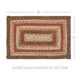 Autumn Blaze Braided Rectangle Placemat - Set of 6