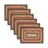Autumn Blaze Braided Rectangle Placemat - Set of 6