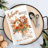 Autumn Breeze Fall Leaves Flour Sack Towel-Lange General Store