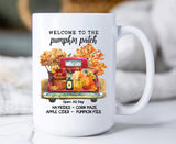 Autumn Fall Pumpkins Pick Up Truck Mug-Lange General Store