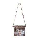 Azure Artistry Leather Shoulder Bag