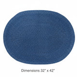 Azure Blue Braided Rug-Lange General Store
