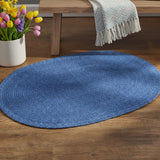 Azure Blue Braided Rug-Lange General Store