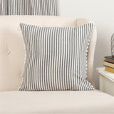 Barn Gray & White Ticking Pillow Cover-Lange General Store