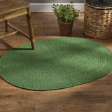 Basil Green Braided Rug-Lange General Store